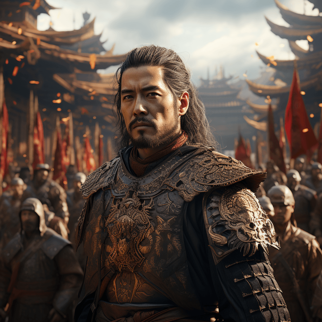 AI generated: the northern and southern dynasties, a general is in front of many soldiers,chinese ancient theme,wa...