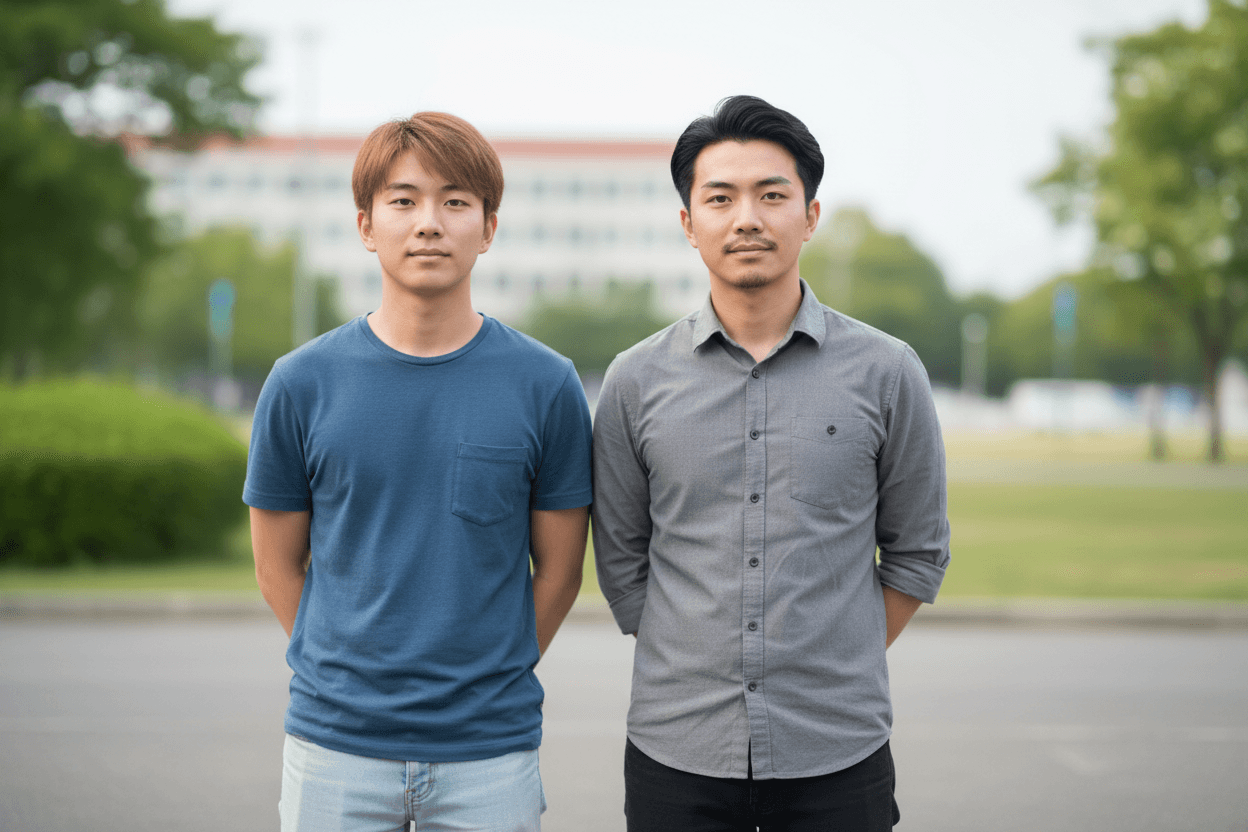 AI generated: Generate a color group photo using the people from two photos.