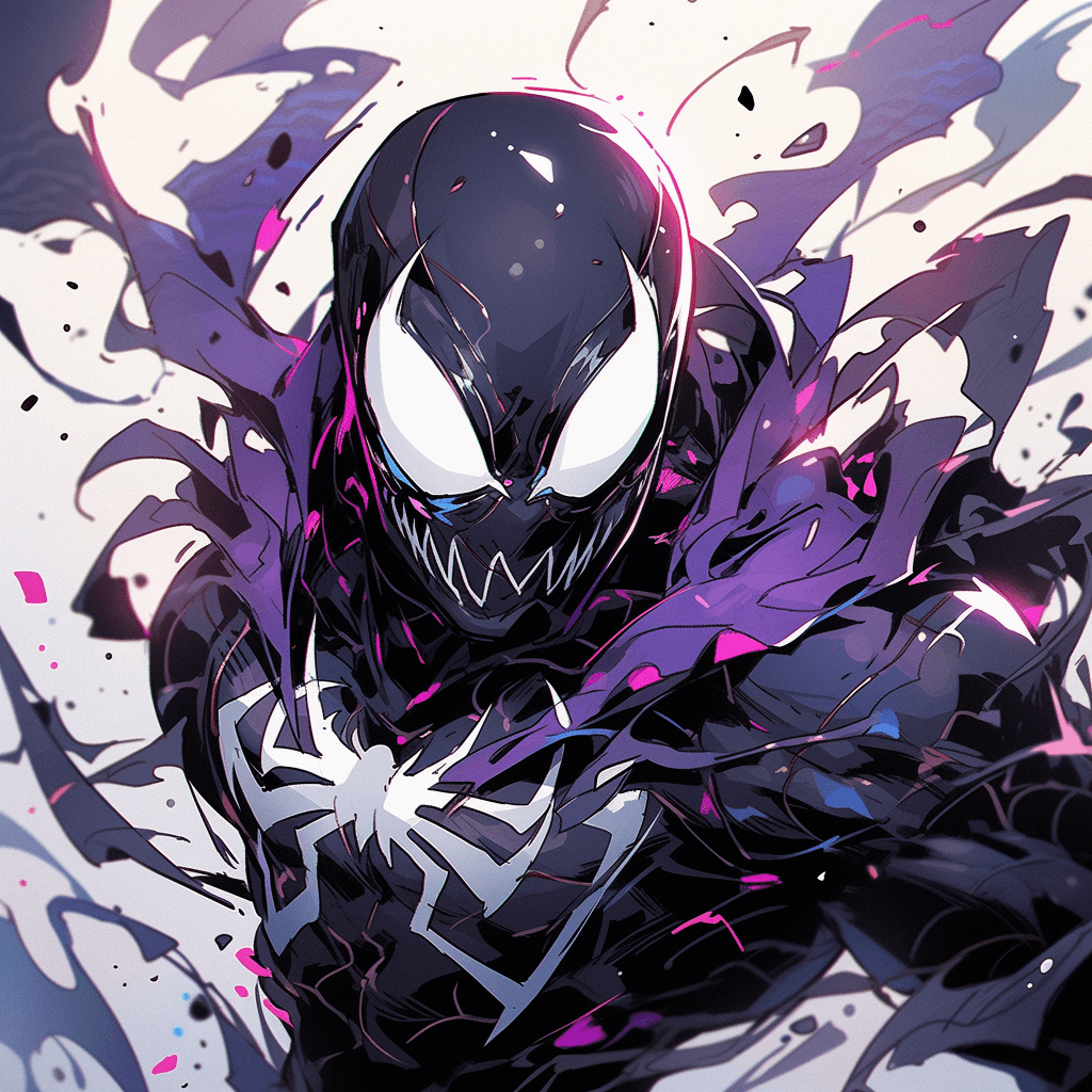 AI generated: a black and purple spiderman venom --s 250 --niji 5