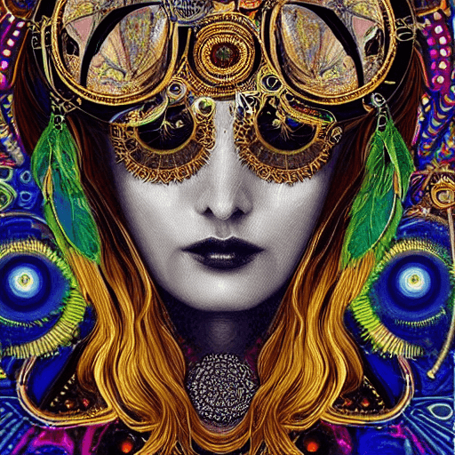 AI generated: Oil painting, high resolution 8k, Balla master painter, Byzantine artwork, 
young lady close up blac...