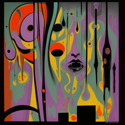 AI generated: psychedelic trip in 1920s Berlin, weimar culture, decadence style, Bauhaus style, strong use of pain...