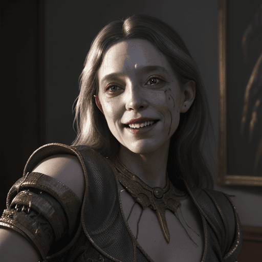 AI generated: /imagine Gary Gensler realistic cult turning into gods and deamons and smiling franticly, 
old apart...