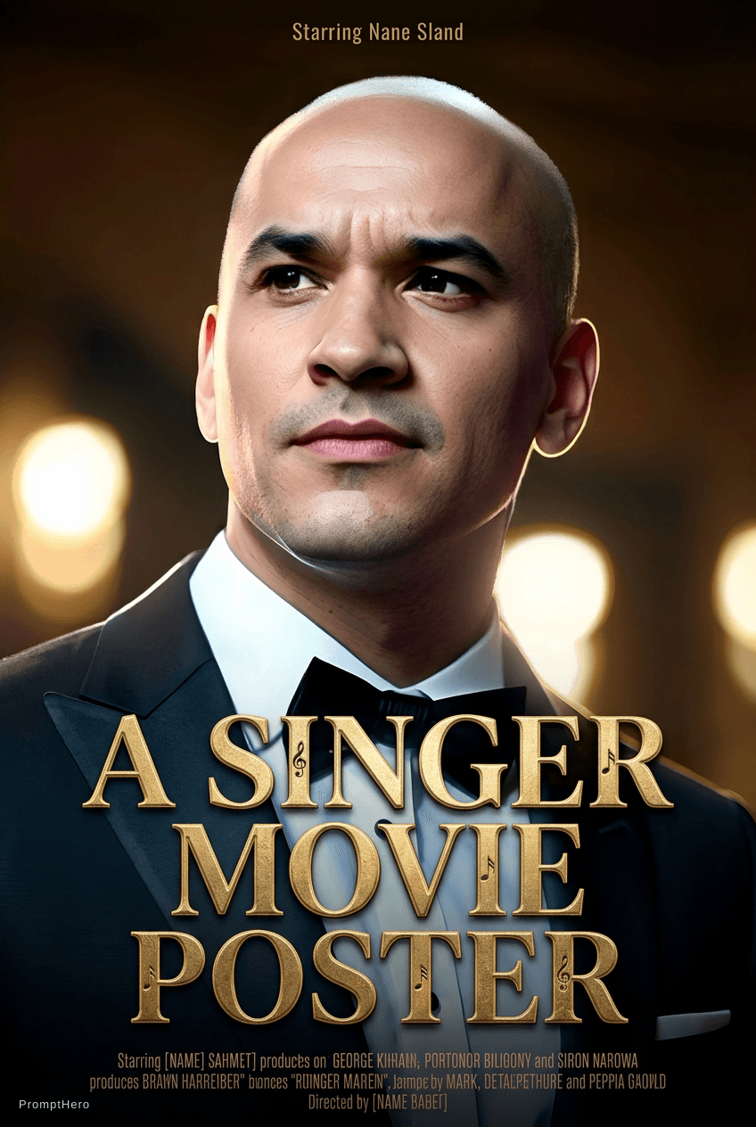 AI generated: A singer movie poster