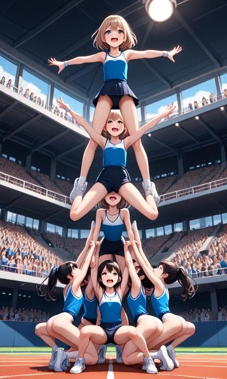 girl like cheerleading stunts - Image 1