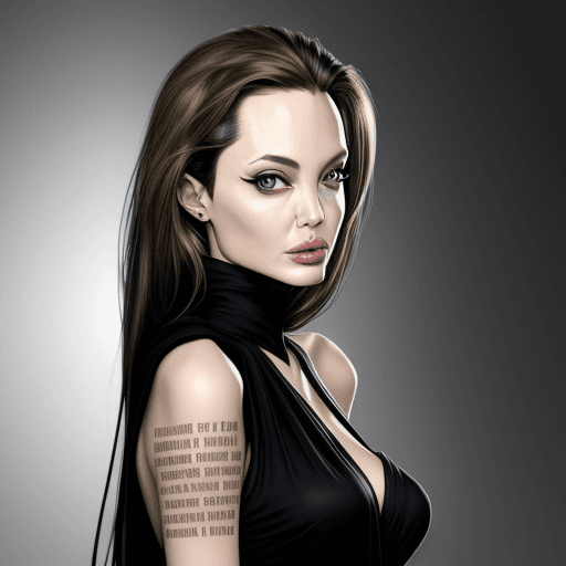 AI generated: angelina jolie beautiful charismatic girl,
