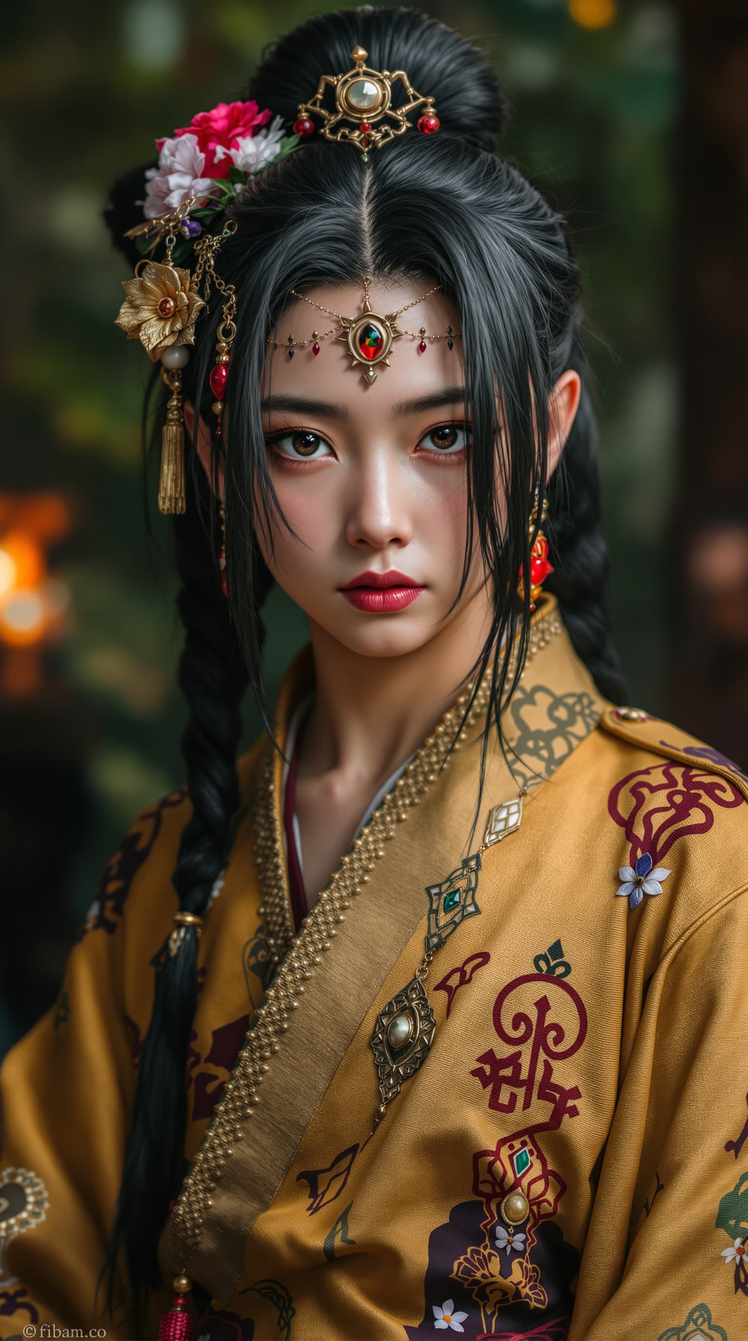 AI generated: A hyper-realistic depiction of thirteen year old cosplayer as O-Tama
























