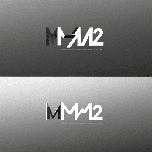 AI generated: Logo for a real estate brokerage firm named M2 with the slogan Mauricio Mosconi. It should be minima...