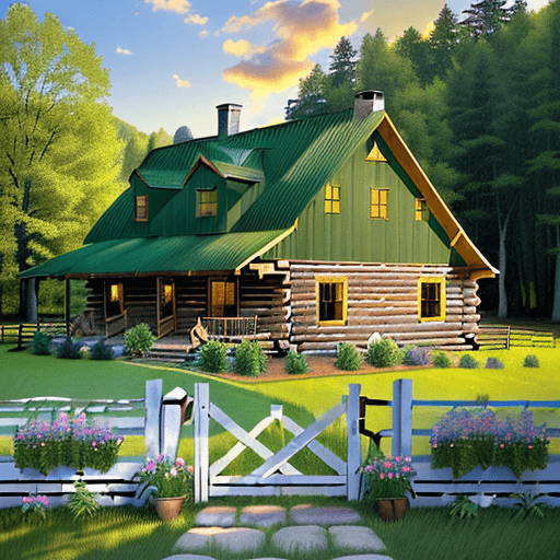 AI generated: Create an image that represents the rustic charm of a farmhouse in the heart of rural America. Visua...