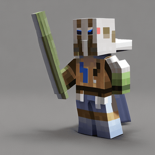 AI generated: 3d mandalorian/Minecraft warden.