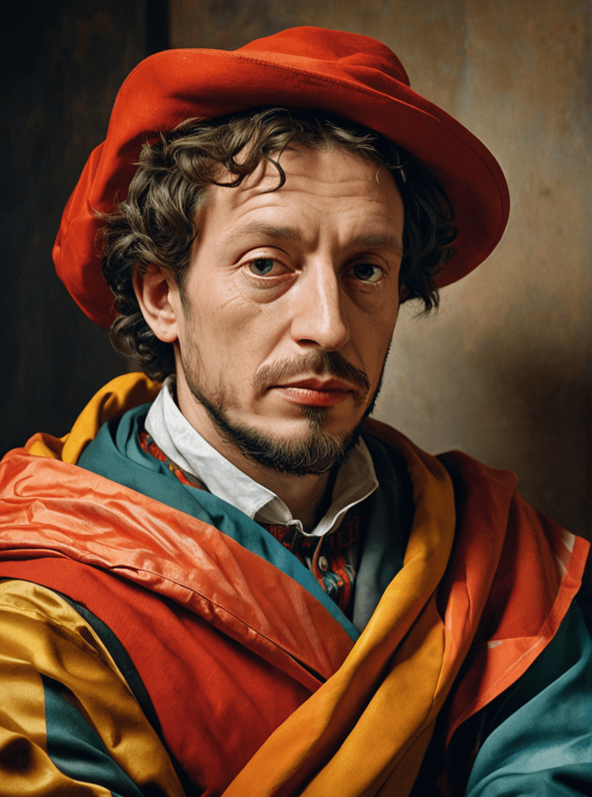 AI generated: Create a covered oil painting featuring an unknown motif, blending the styles of Peter Paul Rubens a...