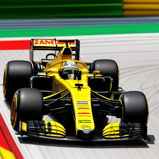 AI generated: Formula 1 , racing , colorful , senna , race cars , yellow cap , legend of racing



