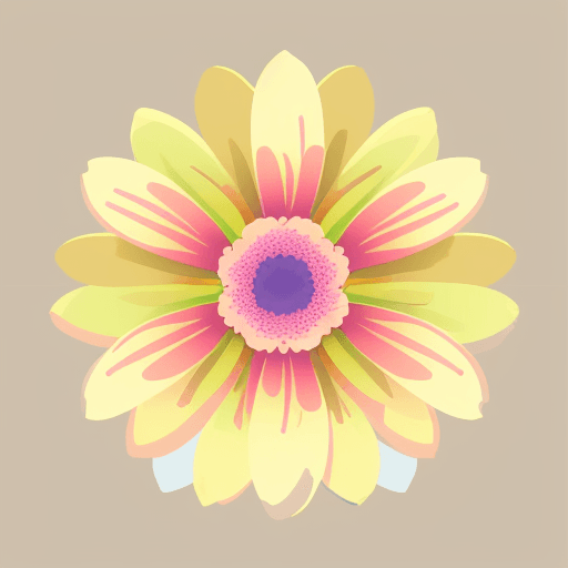 AI generated: --iw 2 :: vector art of one colorful rainbow flower vector illustration::5, flower::4, colorful::3, ...
