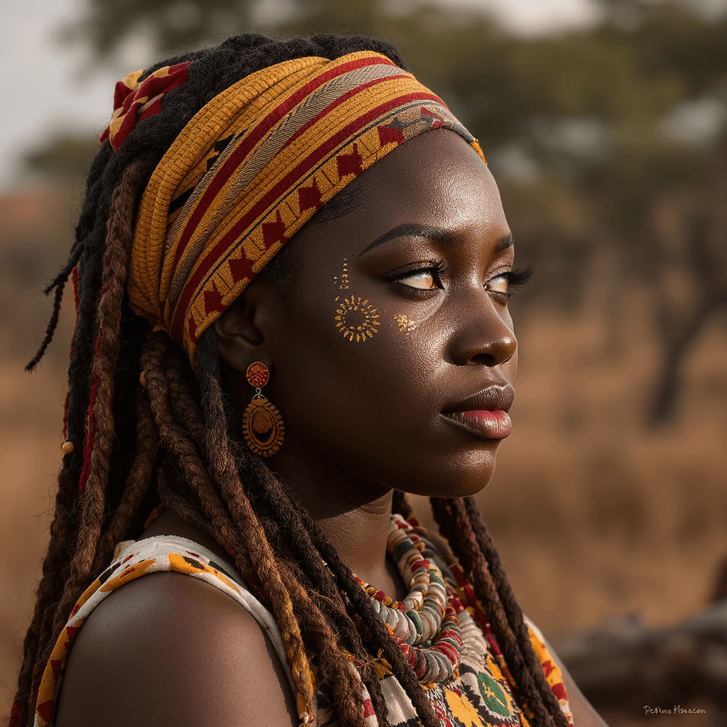AI generated: A serene African American
