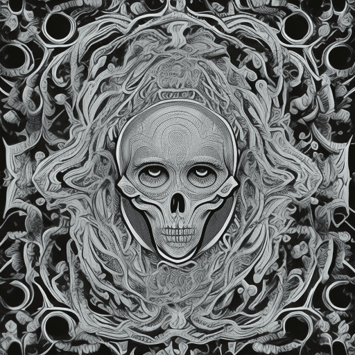 AI generated: Intricate detailed ghost on transparent background
