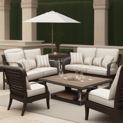 AI generated: High resolution luxury outdoor furniture
