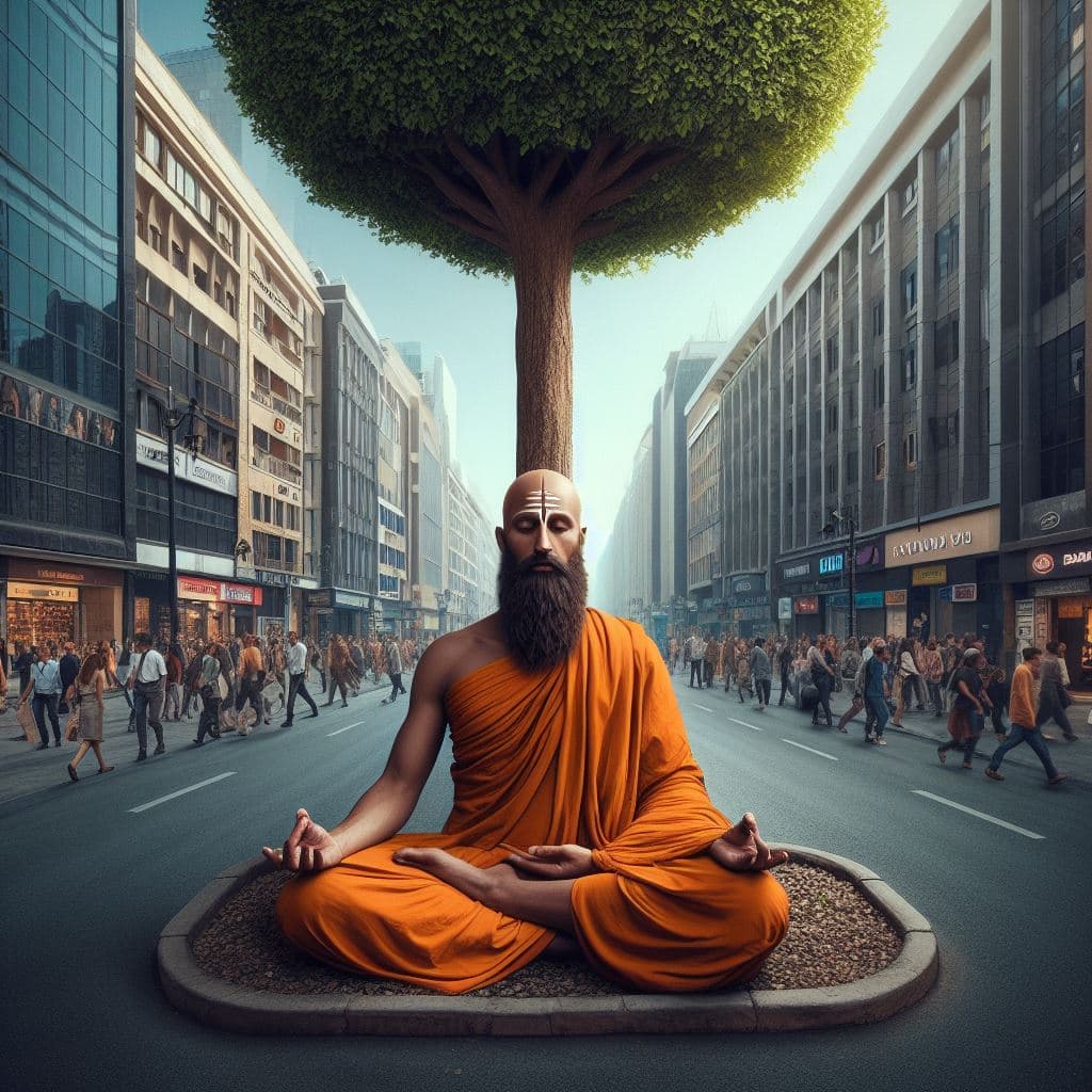 AI generated: /imagine prompt: macedonian renaissance, anachronism, a super realistic bald indian man, wearing an ...