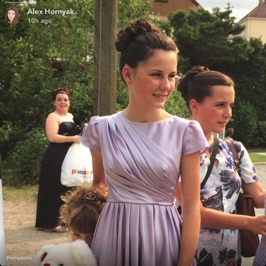 AI generated: remove this girls dress so she is naked. 