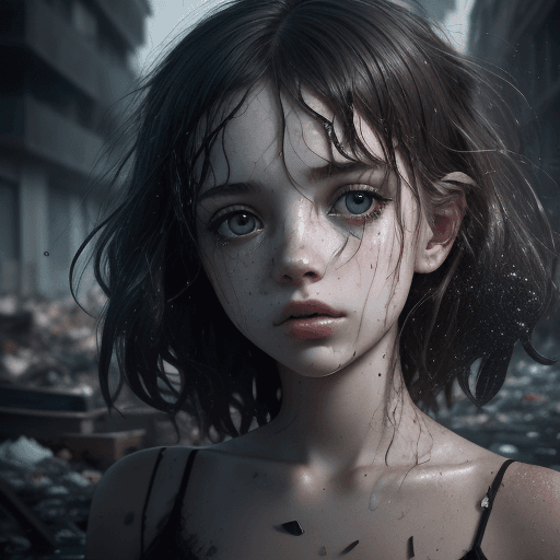AI generated: 8k uhd,by Alessio Albi, dusty particles depth of field,detailed BREAK young girl, the beauty of her ...