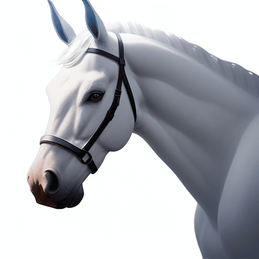 AI generated: white background , double exposure of horse head, see horizon --q 1 --v 4 --uplight