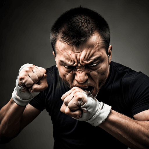 AI generated: The image shows a visibly frustrated man, with an expression of anger and aggressiveness. His face i...