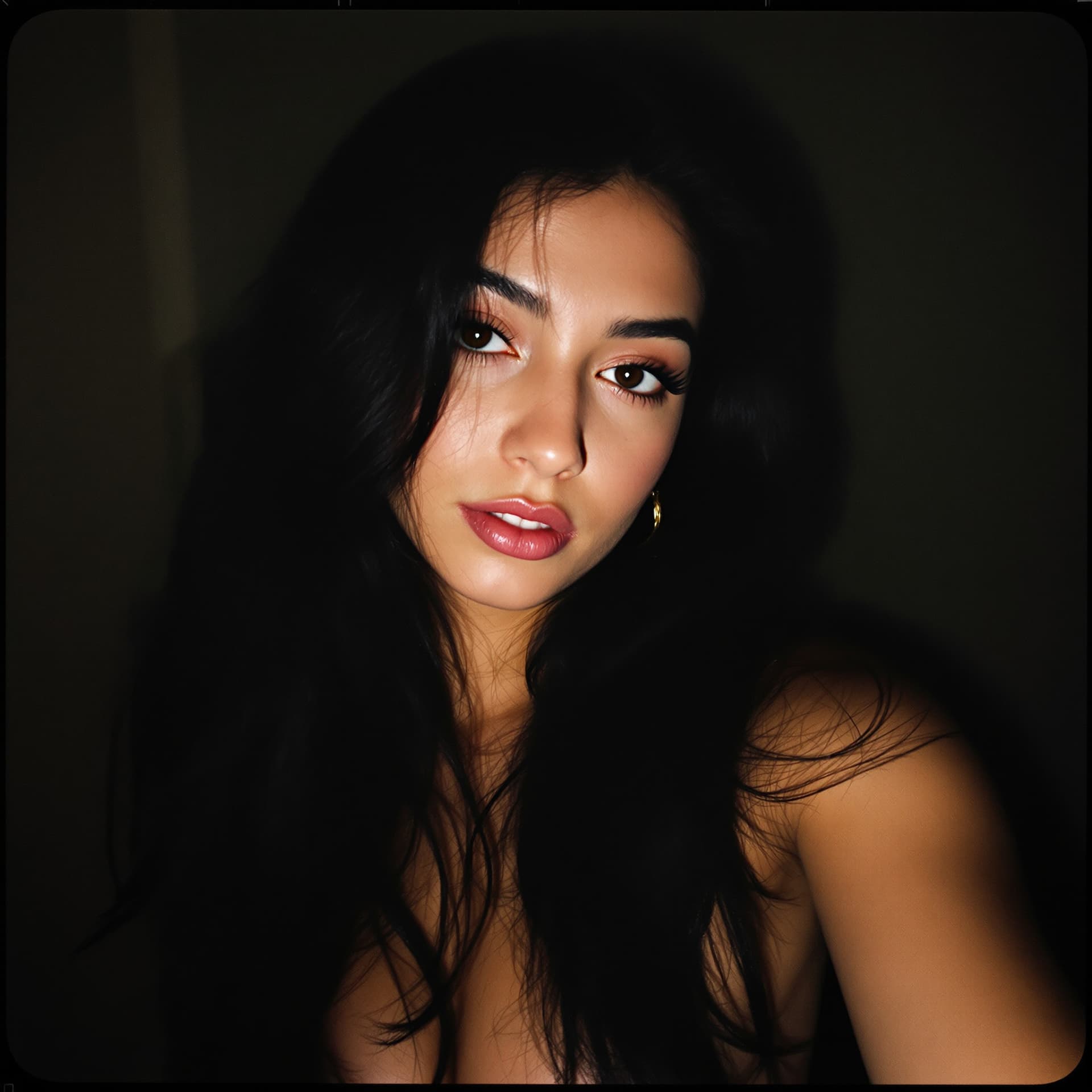 AI generated: A lo-fi 2010s iPhone selfie ofa casual american 19 year old woman, no clear subject or specific comp...