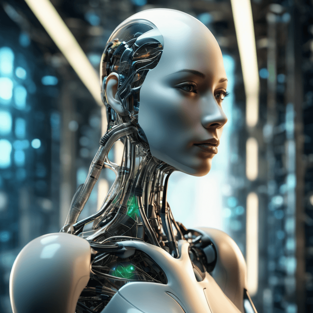 AI generated: A bioengineered lifeform with organic cybernetic enhancements, resembling both human and machine. Th...