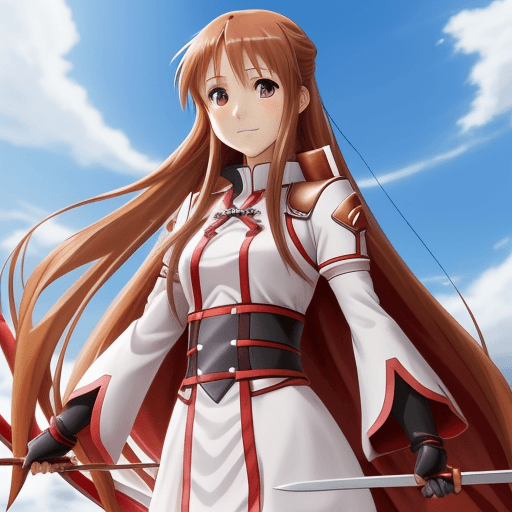 AI generated: yuuki asuna, anime