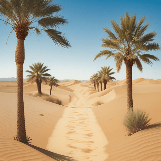 AI generated: Desert with palms