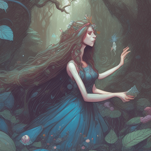 AI generated: fairy in an enchanted forest, detailed illustration, digital art, overdetailed art, full character, ...
