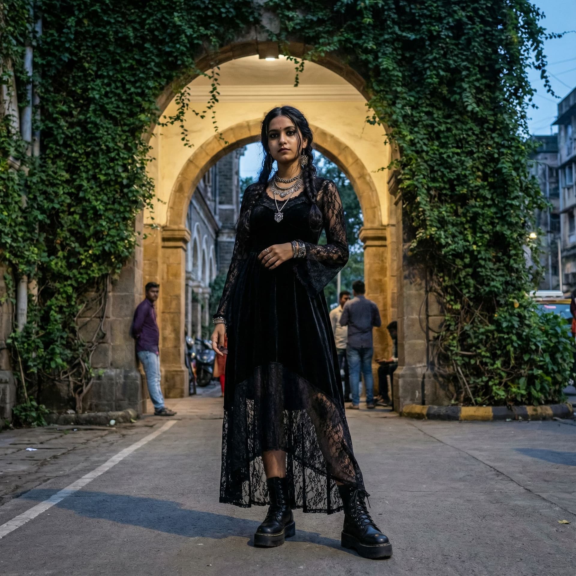 AI generated: indian women in goth dress
