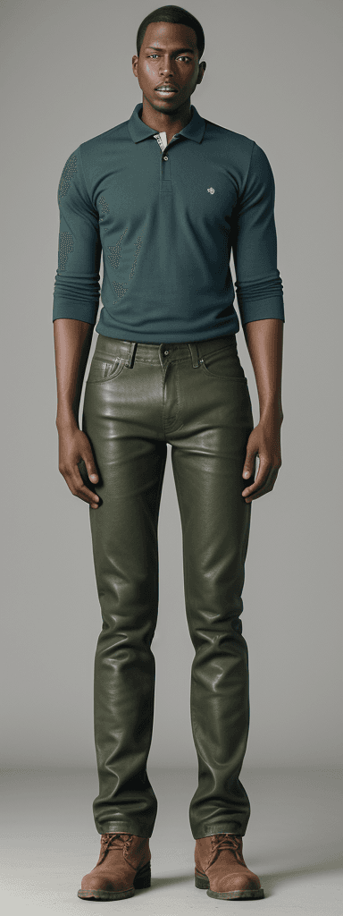 AI generated: Realistic Photography, Full Body Head to Toe Full Figure, 28 year old black young man, about twenty-...