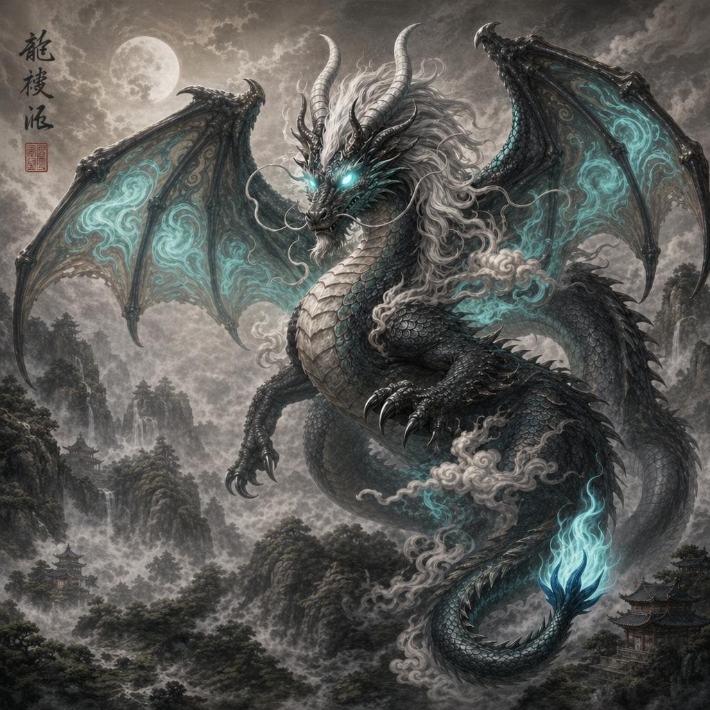 AI generated: using the Input image Take out the turtle Dragon at the bottom 