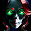 AI generated: Amber Heard, red hair, highly detailed face, perfect hyper detailed eyes, seductive gaze, glowing sh...