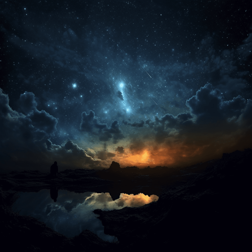 AI generated:  [In the matter of a moment, Lost till the end of time, It's the evening of another day and the end ...