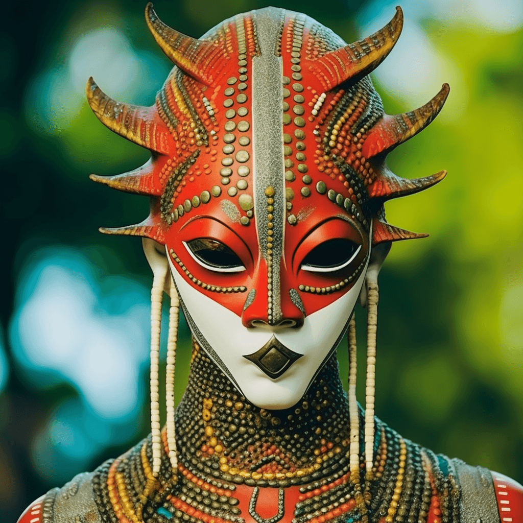 AI generated: serpent people, sci fi, alien
