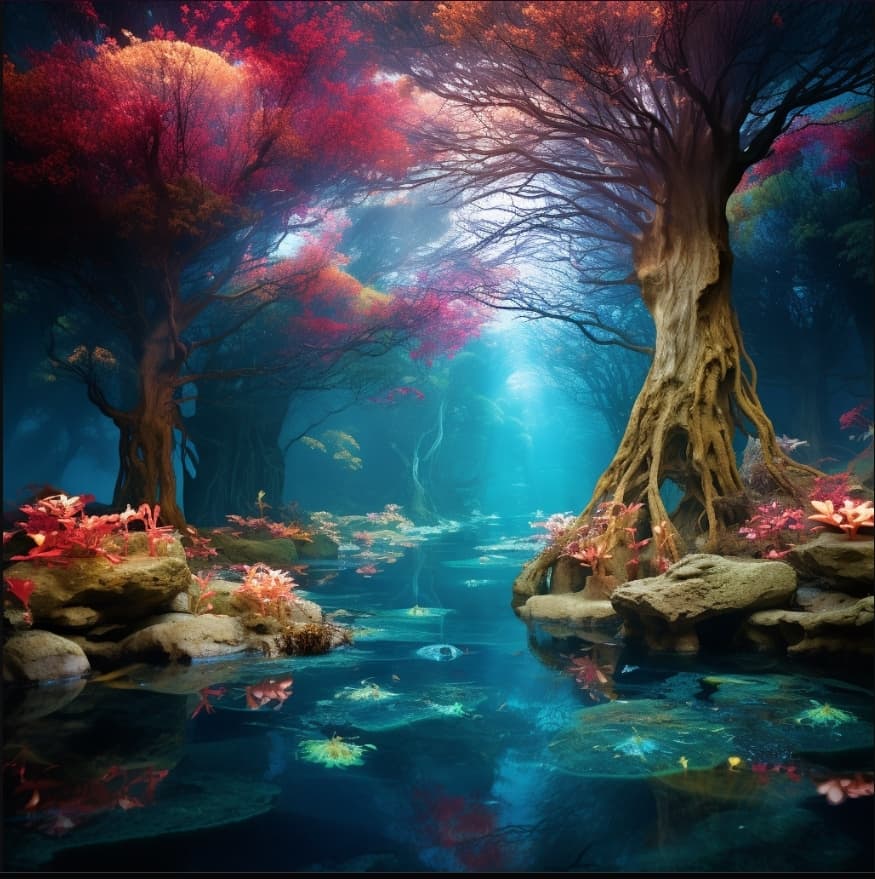 AI generated: a high-resolution photograph showing a place of extraordinary nature. Imagine an astonishing scenari...