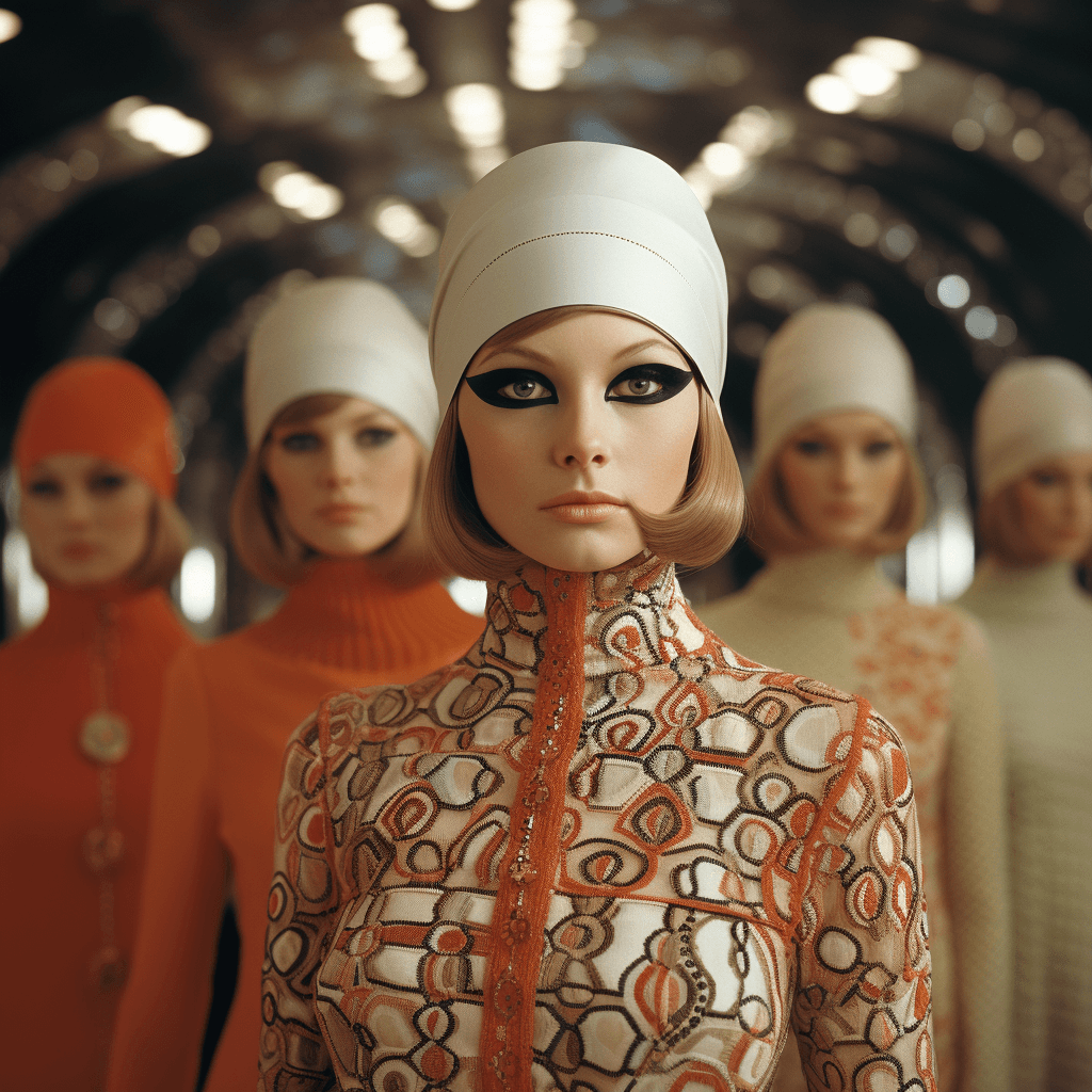 AI generated: high fashion, vogue, 1967
