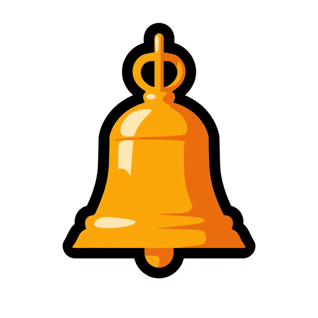 AI generated: a church bell replacing the zap in the logo. Keep the flat logo style and characteristics, put it on...