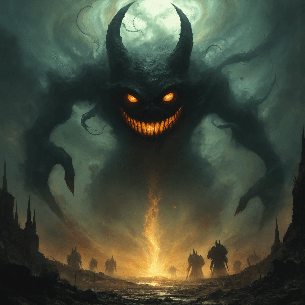 AI generated: Dark Fantasy, Cinematic, High Contrast, Ethereal Divine Light, Horror Atmosphere, Gothic Aesthetic)...