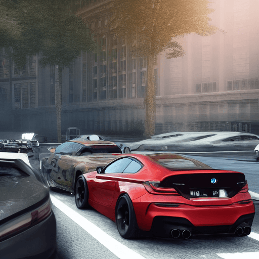AI generated: 4k, hyper realistic, extreme details, unreal engine 5, cinematic, car, bmw