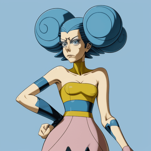 AI generated: Pokémon character in the Simpsons universe design in the styles of Sergio Toppi and George Barbier, ...