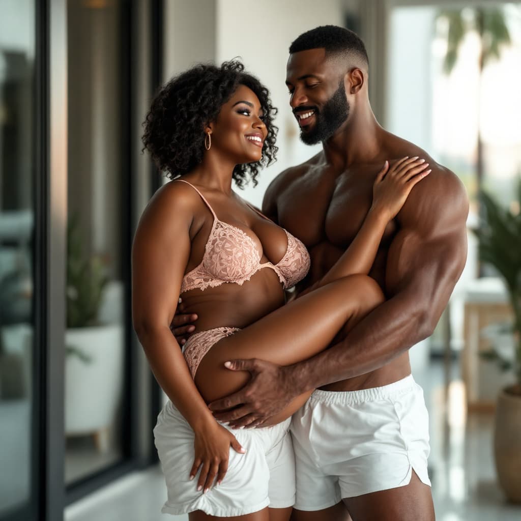 AI generated: Beautiful Naughty Couple , sexy, Sex, Private, Naughty Pose , Husband wife Naughty and Lusty, Husban...