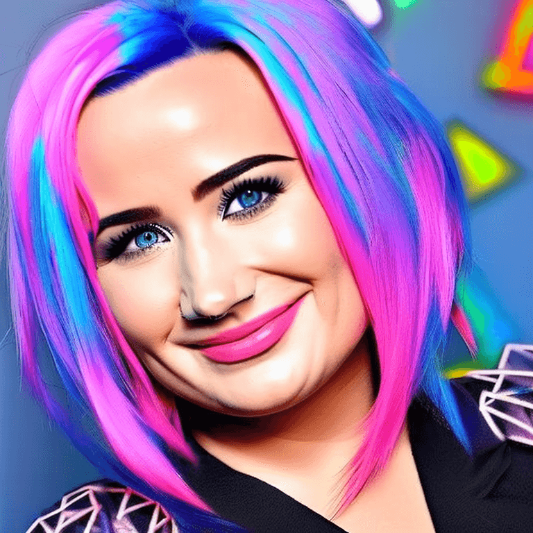 AI generated: Demi Lovato close-up photo, complex, detailed, soft lighting, cinematic UDHD, Soft natural makeup, f...