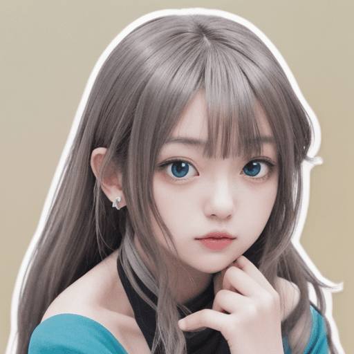 AI generated: simple anime sticker