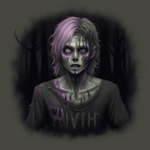 AI generated: 4k dark forest zombie survivor night pastel 