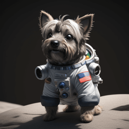 AI generated: Cairn terrier, wearing a spacesuit, 8k, high detail