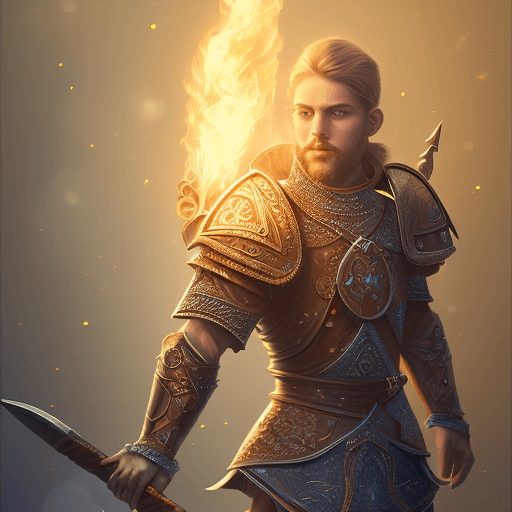 AI generated: mdjrny-v4 style Efreeti, humanoid genie, dungeons and dragons, blurred environment background, magic...
