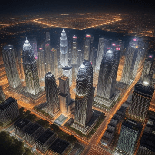 AI generated: large glowing malaysia city --style raw --v 6.0