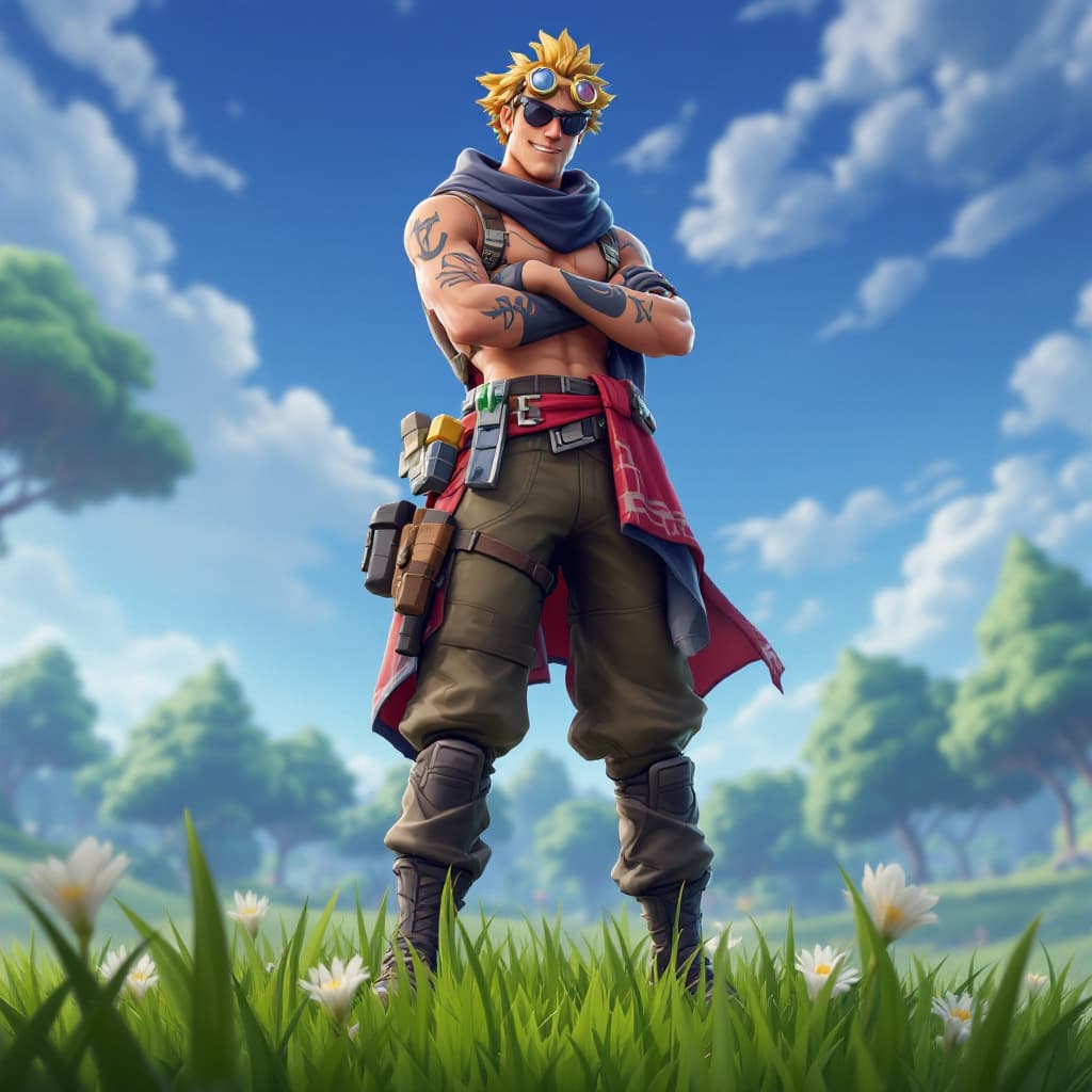 AI generated: dave blunts as fortnite character 