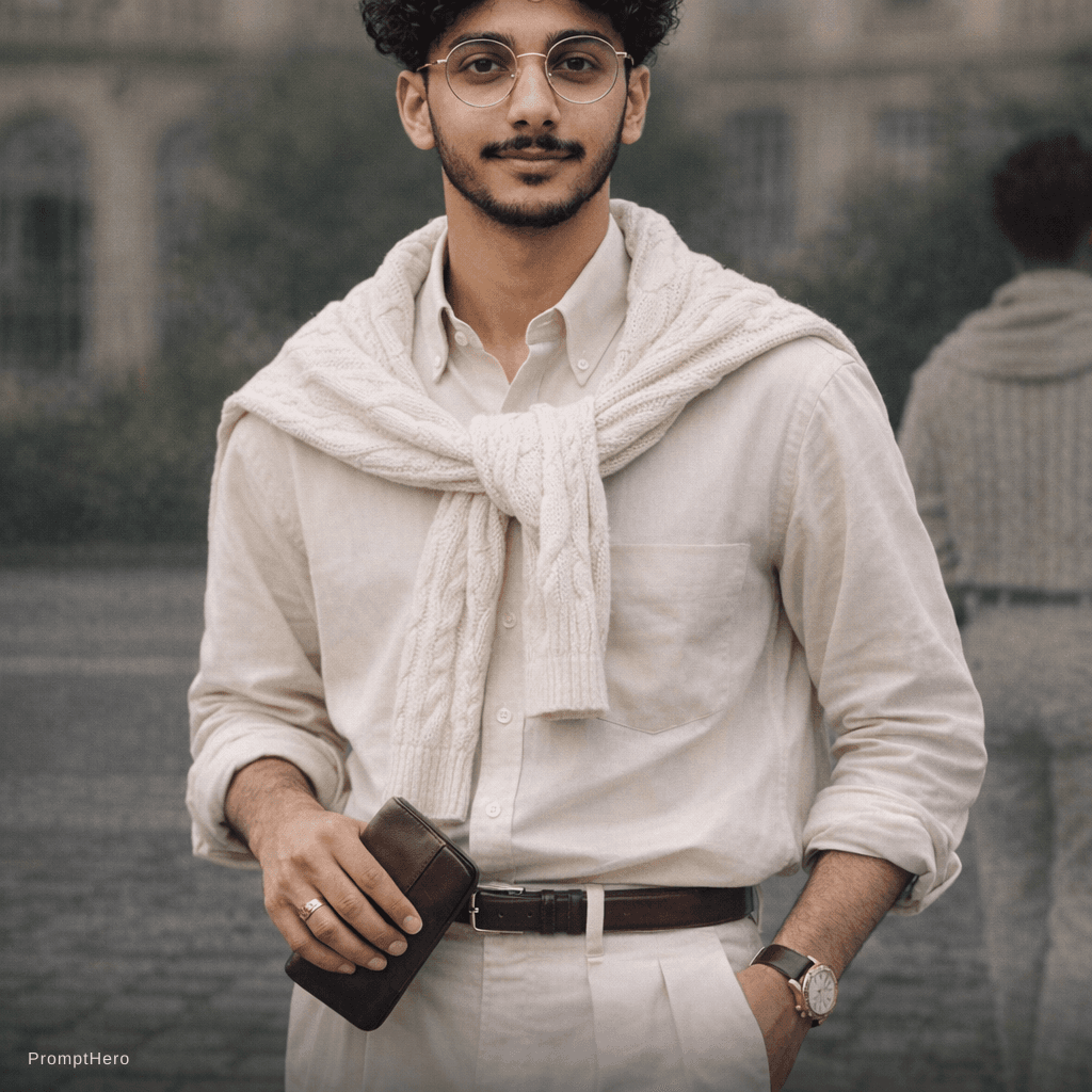 AI generated: a old money style. Street wear attire